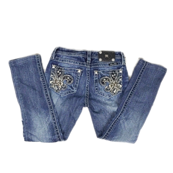 Miss Me Other - Miss Me Girls Size 14 Decorative Back Pockets Skinny Jeans